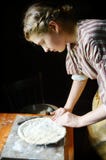 Woman Making Homemade Pie for Dessert