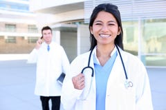 Woman and Man at Hospital stock image Woman and Man at Hospital stock image