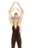 Woman and man train together Royalty Free Stock Photography Woman and man train together Royalty Free Stock Photography