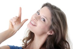 Woman pointing stock photos Woman pointing stock photos