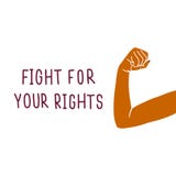 Woman`s hands . Girl Power. Feminism concept royalty free illustration Woman`s hands . Girl Power. Feminism concept royalty free illustration
