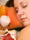 Woman in spa center stock photos Woman in spa center stock photos