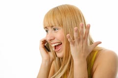 Woman Talking In Cellphone Royalty Free Stock Photos