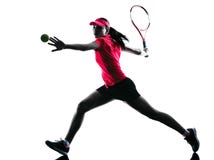 Woman tennis player sadness silhouette