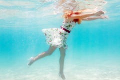 Woman Underwater Royalty Free Stock Photography