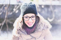 Woman Wearing Brown Coat Royalty Free Stock Photos Woman Wearing Brown Coat Royalty Free Stock Photos