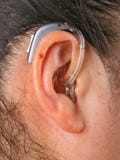 Woman Wearing Hearing Aid Royalty Free Stock Photos Woman Wearing Hearing Aid Royalty Free Stock Photos