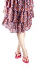 Woman Wearing Skirt And Red Flip Flops Stock Image Woman Wearing Skirt And Red Flip Flops Stock Image