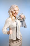 Woman With Approve Sign Stock Images Woman With Approve Sign Stock Images