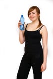 Woman With Bottle Stock Photography