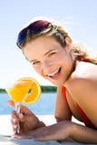 Woman With Cocktail Royalty Free Stock Images Woman With Cocktail Royalty Free Stock Images