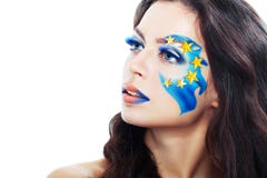Woman With Creative Art Make Up Royalty Free Stock Photography Woman With Creative Art Make Up Royalty Free Stock Photography