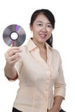 Woman With DVD Stock Photography