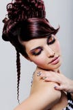 Woman With Fashion Stylish Hairstyle Stock Image Woman With Fashion Stylish Hairstyle Stock Image