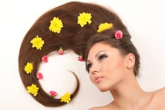 Woman With Flowing Hair Royalty Free Stock Image Woman With Flowing Hair Royalty Free Stock Image