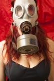 Woman With Gas Mask Royalty Free Stock Photography