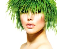 Woman With Green Grass Hair Woman With Green Grass Hair
