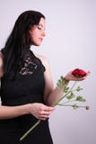 Woman With Rose Royalty Free Stock Images