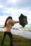 Woman With Umbrella Royalty Free Stock Photography