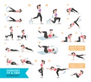 Woman workout fitness, aerobic and exercises.