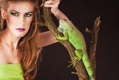 Women iguana