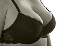 Women S Breasts In A Bra Royalty Free Stock Photo