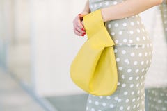 Women`s leather bag in the hands of a stylish girl royalty free stock images Women`s leather bag in the hands of a stylish girl royalty free stock images