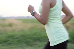 Women wear hand watch running motion blur concept royalty free stock photography Women wear hand watch running motion blur concept royalty free stock photography