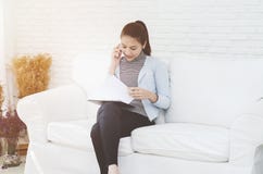 Women are working and have stress. stock photography Women are working and have stress. stock photography