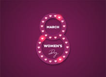8 March Women`s day. Abstract background with text stock illustration 8 March Women`s day. Abstract background with text stock illustration