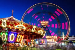 Wonder Wiel in Coney Island Luna Park, Brooklyn, New York stock foto Wonder Wiel in Coney Island Luna Park, Brooklyn, New York stock foto
