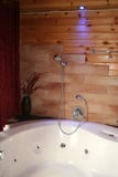 Wood Cabin Jacuzzi Stock Images