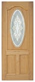 Wood door with glass on white background. stock photos Wood door with glass on white background. stock photos