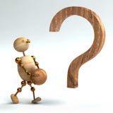 Wood Man With Question Mark Isolated Royalty Free Stock Images Wood Man With Question Mark Isolated Royalty Free Stock Images