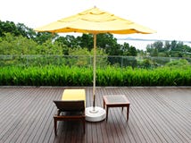 Wood Patio And Outdoor Furniture Royalty Free Stock Photography Wood Patio And Outdoor Furniture Royalty Free Stock Photography