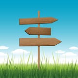 Wood sign direction conceptual concept or travel background Royalty Free Stock Images Wood sign direction conceptual concept or travel background Royalty Free Stock Images