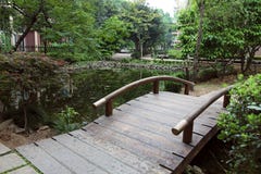Wooden Arched Bridge Royalty Free Stock Images Wooden Arched Bridge Royalty Free Stock Images