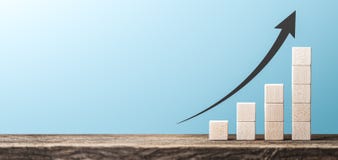 Wooden Block Profit Chart royalty free stock image Wooden Block Profit Chart royalty free stock image