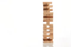 Wooden blocks tower isolated on white background royalty free stock photos Wooden blocks tower isolated on white background royalty free stock photos