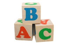 Wooden Blocks With Letters Stock Photo