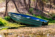 Wooden Boat In A Sanctuary Stock Images
