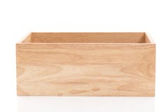 Wooden box on white background stock photo Wooden box on white background stock photo