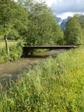 Wooden Bridge In Landscape Stock Photography