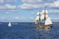 The wooden brig, Lady Washington Royalty Free Stock Photo The wooden brig, Lady Washington Royalty Free Stock Photo