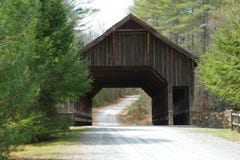 Wooden Covered Bridge in DuPont Forest Royalty Free Stock Photo Wooden Covered Bridge in DuPont Forest Royalty Free Stock Photo