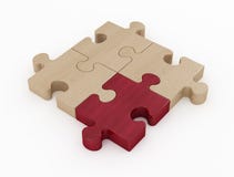 Wooden Jigsaw Puzzle Royalty Free Stock Images