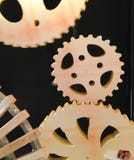 Wooden Machinery Cog Gear Wheel On Black Background Stock Photo Wooden Machinery Cog Gear Wheel On Black Background Stock Photo