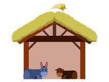 Isolated wooden manger stock illustration Isolated wooden manger stock illustration