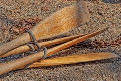 Wooden Oars for Rowboats Royalty Free Stock Photo Wooden Oars for Rowboats Royalty Free Stock Photo