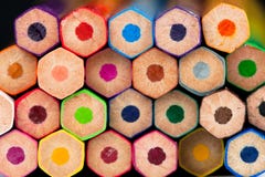 Wooden Pencils In All Colors Seen From The Base Of The Pencils. Colors. Back To School, Education Stock Photography Wooden Pencils In All Colors Seen From The Base Of The Pencils. Colors. Back To School, Education Stock Photography